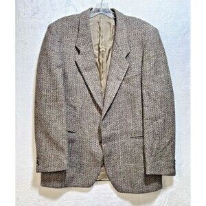 VTG Daniel Hechter Brown Wool Tweed‎ Sport Coat Sz. 40R ( Measured )